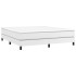 Estructura de cama box spring cuero sintético blanco 160x200