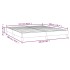 Estructura de cama box spring cuero sintético blanco 160x200