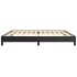 Estructura de cama box spring cuero sintético negro 200x200