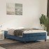 Estructura de cama box spring terciopelo azul oscuro 120x200