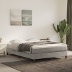 Estructura de cama box spring terciopelo gris claro 140x190 cm