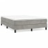 Estructura de cama box spring terciopelo gris claro 140x190