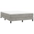 Estructura de cama box spring terciopelo gris claro 140x190