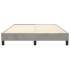 Estructura de cama box spring terciopelo gris claro 140x190