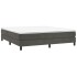 Estructura de cama box spring terciopelo gris oscuro 160x200