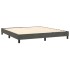 Estructura de cama box spring terciopelo gris oscuro 160x200