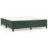 Estructura de cama box spring terciopelo verde oscuro