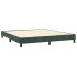 Estructura de cama box spring terciopelo verde oscuro