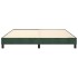 Estructura de cama box spring terciopelo verde oscuro