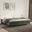 Estructura de cama box spring terciopelo verde oscuro 200x200cm