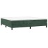 Estructura de cama box spring terciopelo verde oscuro