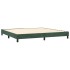 Estructura de cama box spring terciopelo verde oscuro