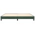 Estructura de cama box spring terciopelo verde oscuro