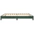 Estructura de cama box spring terciopelo verde oscuro