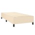 Estructura de cama box spring tela color crema 100x200