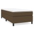 Estructura de cama box spring tela marrón oscuro 80x200