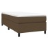 Estructura de cama box spring tela marrón oscuro 80x200