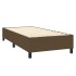 Estructura de cama box spring tela marrón oscuro 80x200