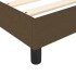 Estructura de cama box spring tela marrón oscuro 80x200