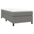 Estructura de cama box spring tela gris oscuro 80x200