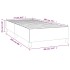 Estructura de cama box spring tela gris oscuro 80x200