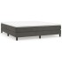 Estructura de cama box spring terciopelo gris oscuro 180x200