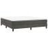 Estructura de cama box spring terciopelo gris oscuro 180x200