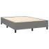 Estructura de cama box spring tela gris oscuro 140x190