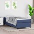 Estructura de cama box spring tela azul 80x200