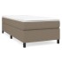 Estructura de cama box spring tela gris taupe 90x200