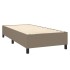 Estructura de cama box spring tela gris taupe 90x200