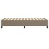 Estructura de cama box spring tela gris taupe 90x200