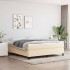 Estructura de cama box spring tela color crema 180x200