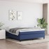 Estructura de cama box spring tela azul 160x200