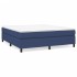 Estructura de cama box spring tela azul 160x200