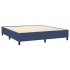 Estructura de cama box spring tela azul 160x200