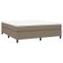 Estructura de cama box spring tela gris taupe 160x200