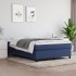 Estructura de cama box spring tela azul 140x190