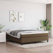 Estructura de cama box spring tela marrón 180x200 cm