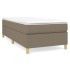 Estructura de cama box spring tela gris taupe 90x190