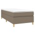 Estructura de cama box spring tela gris taupe 90x190