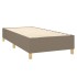 Estructura de cama box spring tela gris taupe 90x190