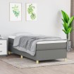 Estructura de cama box spring tela gris oscuro 100x200 cm