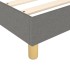 Estructura de cama box spring tela gris oscuro 100x200