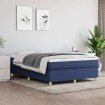 Estructura de cama box spring tela azul 140x200 cm