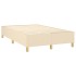 Estructura de cama box spring tela color crema 120x200