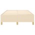 Estructura de cama box spring tela color crema 120x200