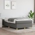 Estructura de cama box spring tela gris oscuro 120x200