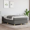 Estructura de cama box spring tela gris oscuro 120x200 cm