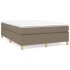 Estructura de cama box spring tela gris taupe 140x200